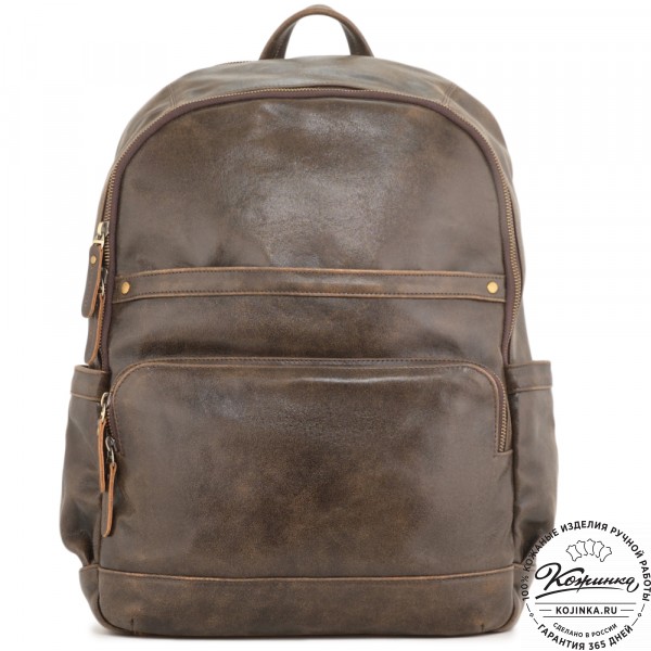 Мужской кожаный рюкзак "Гудвин" (коричневая наппа). фото 1